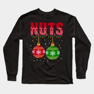 Chestnuts Matching Family Funny Chest Nuts Christmas Couple Long Sleeve T-Shirt